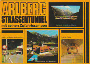 POSTAL 62892 : ARLBERG tunel de carretera tunel flischer
