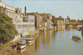 POSTAL 62893 : York el ayuntamiento y el rio Ouse. England