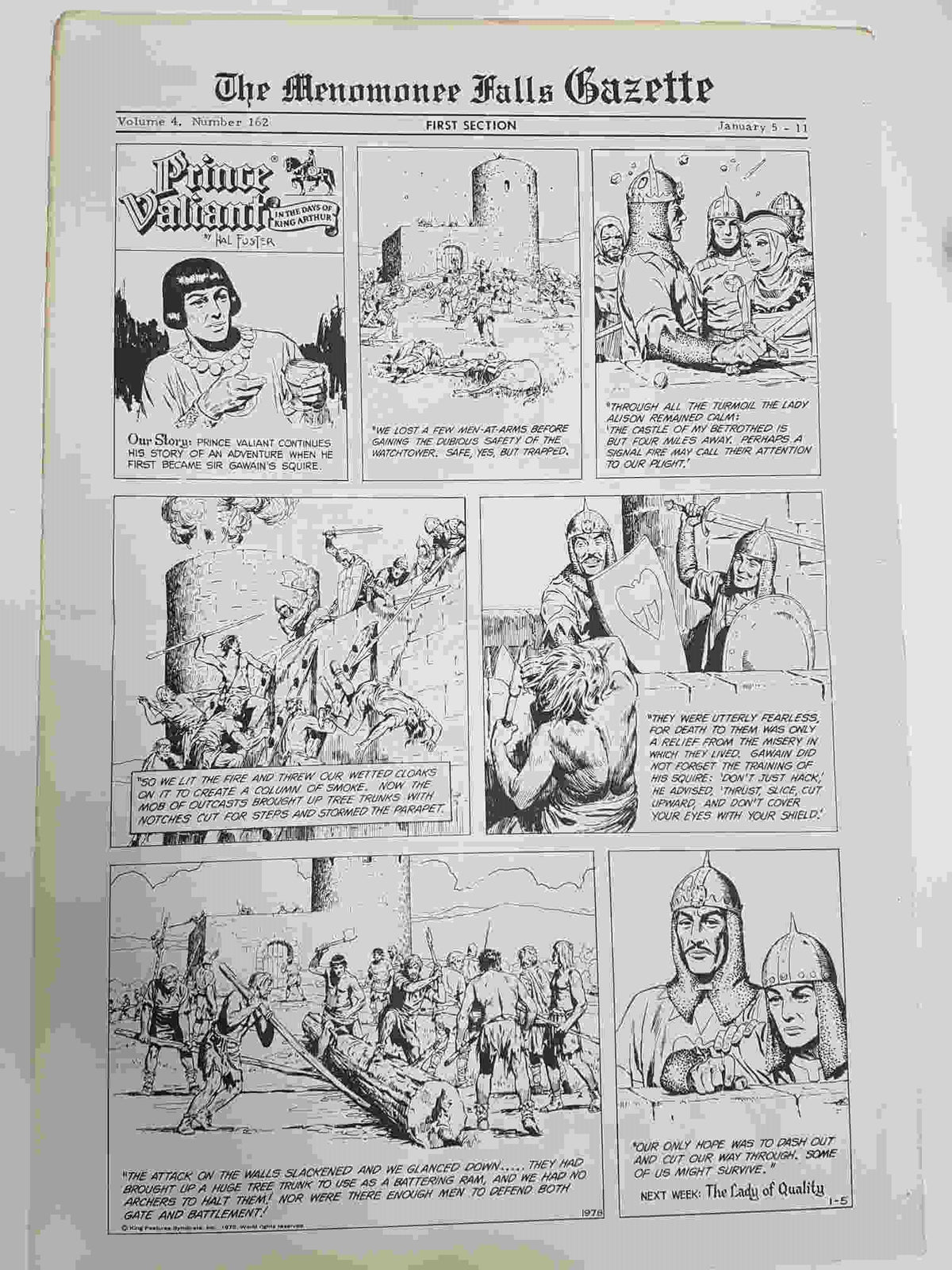 The Menomonee Falls Gazette volumen 4 numero 162 first section  (01.1975)