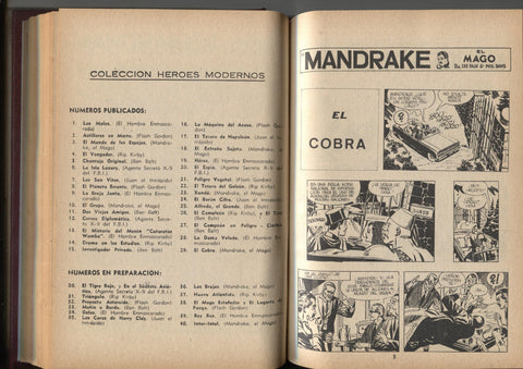 Dolar: Heroes modernos segunda epoca: Mandrake el mago numeros 3, 10,18, 29,23,24,37,42
