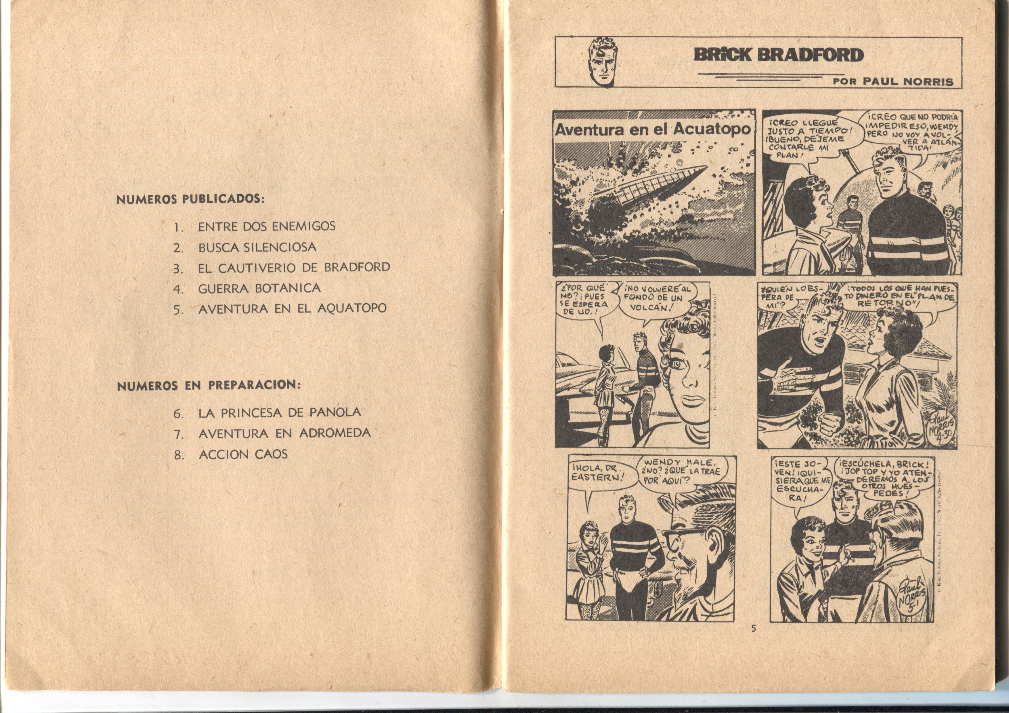 Heroes Modernos serie Brick Bradford numero 05: Aventura en el acuatopo