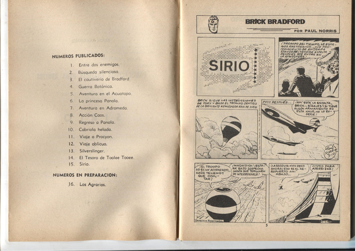Heroes Modernos serie Brick Bradford numero 15: Sirio