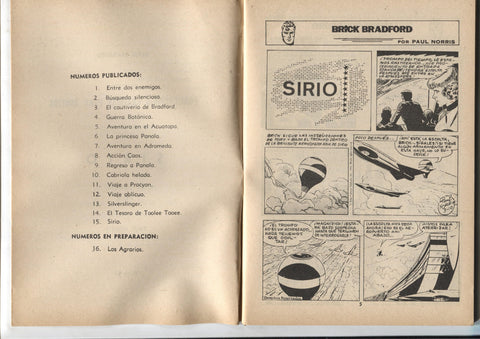 Heroes Modernos serie Brick Bradford numero 15: Sirio