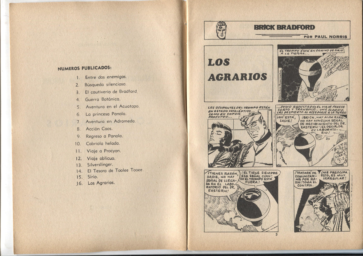 Heroes Modernos serie Brick Bradford numero 16: Los agrarios