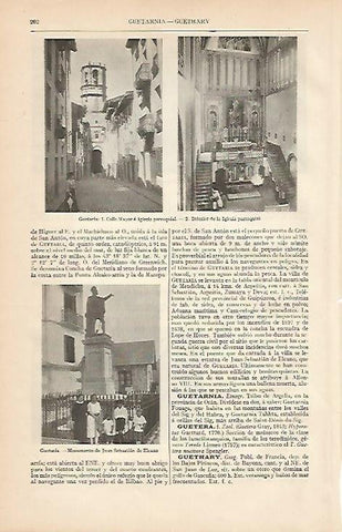 LAMINA ESPASA 486: Vistas de Guetaria Guipuzcoa