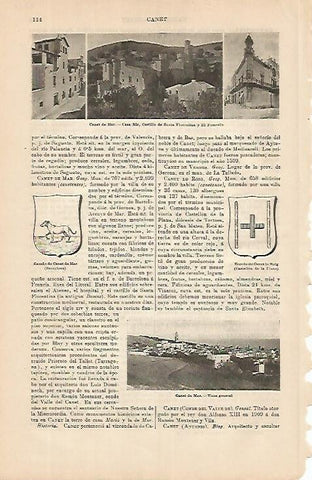 LAMINA ESPASA 4211: Vistas de Canet de Mar Barcelona