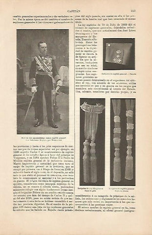 LAMINA ESPASA 4251: Retrato del Capitan General Valeriano Weyler
