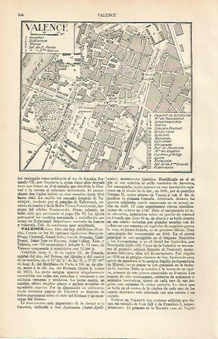 LAMINA ESPASA 4707: Plano de Valence Francia