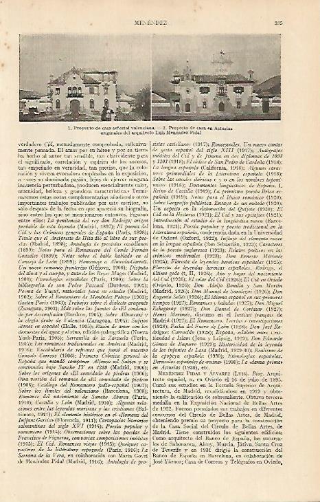 LAMINA ESPASA 4910: Proyectos de Luis Menendez Pidal