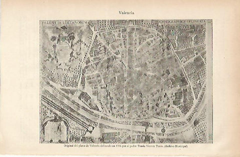 LAMINA ESPASA 4716: Plano de Valencia de 1704