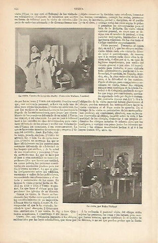 LAMINA ESPASA 4117: La visita por Boilly