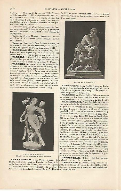 LAMINA ESPASA 4360: Esculturas de J.B. Carpeaux