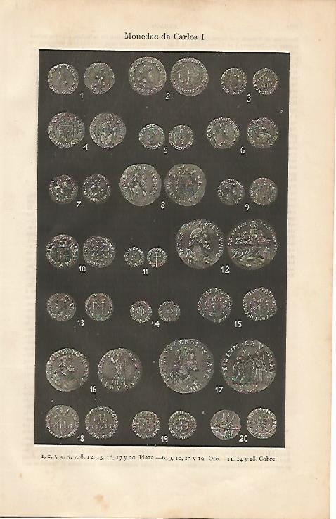 LAMINA ESPASA 4321: Monedas de Carlos I