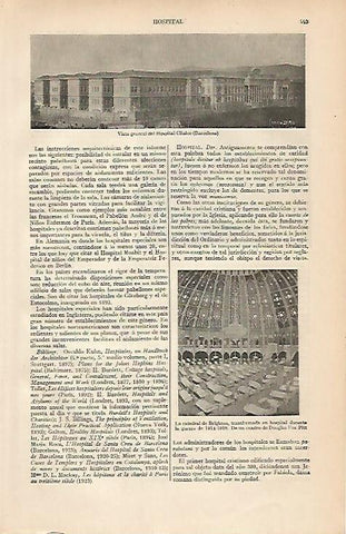LAMINA ESPASA 4465: Hospital Clinico de Barcelona y La Catedral de Brighton durante la Gran Guerra
