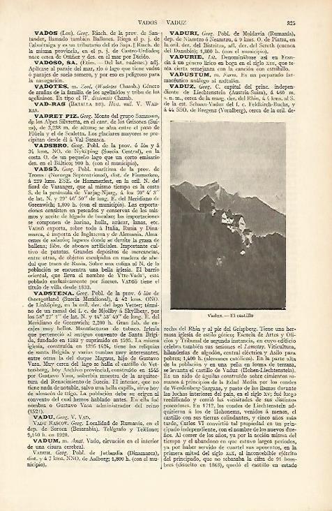 LAMINA ESPASA 4666: Castillo de Vaduz Liechtenstein