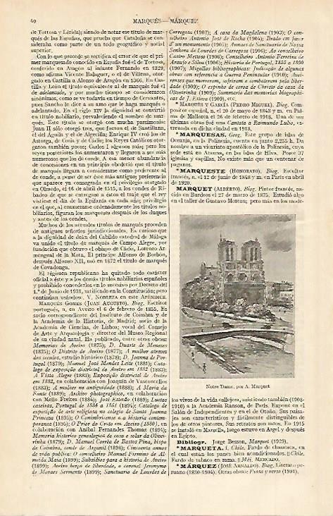 LAMINA ESPASA 4895: Notre dame por Marquet