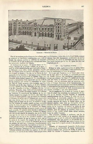 LAMINA ESPASA 4742: Estacion del Norte de Valencia