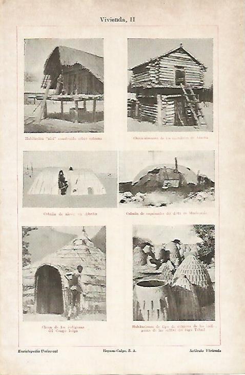 LAMINA ESPASA 4158: Viviendas indigenas
