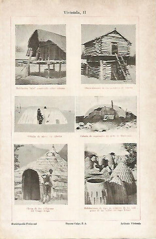 LAMINA ESPASA 4158: Viviendas indigenas