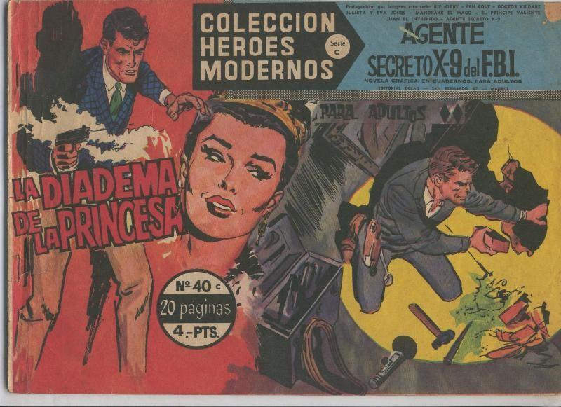 Heroes Modernos serie C, numero 40: Agente Secreto X-9 del FBI: numerado 2 en trasera