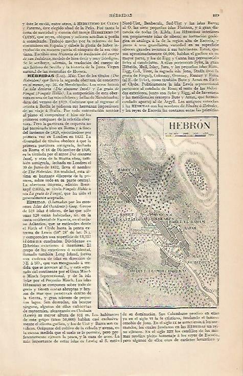 LAMINA ESPASA 518: Plano de Hebron Israel