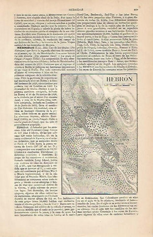 LAMINA ESPASA 518: Plano de Hebron Israel