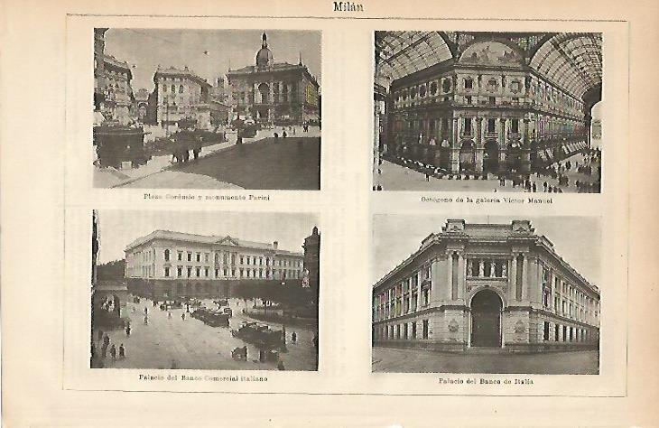 LAMINA ESPASA 5156: Vistas de Milan