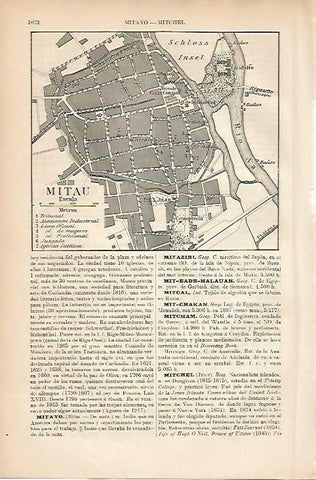 LAMINA ESPASA 5278: Plano de Mitau Rusia