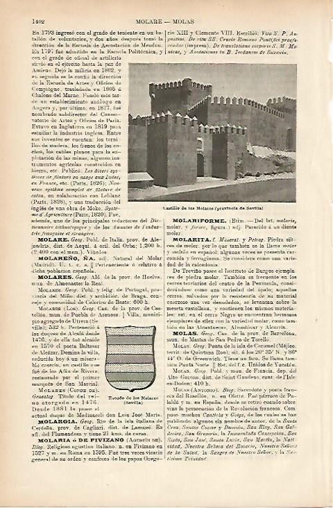 LAMINA ESPASA 5327: Castillo de los Molares Sevilla