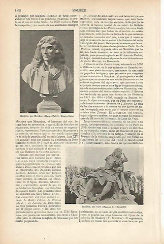 LAMINA ESPASA 5331: Moliere por Houdon y por Noel