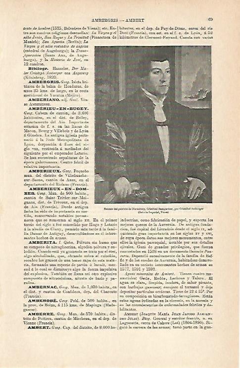 LAMINA ESPASA 5492: Retrato del patricio de Nuremberg por Bangartner