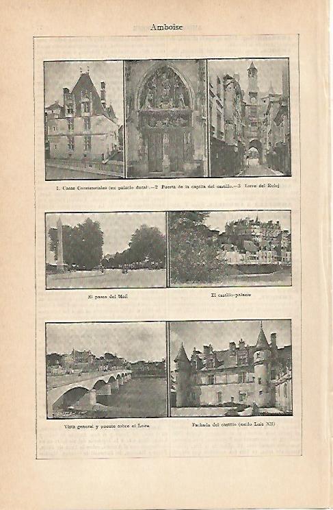 LAMINA ESPASA 5493: Vistas de Amboise Francia