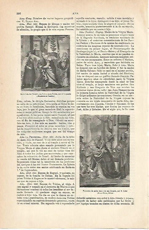 LAMINA ESPASA 5543: Santa Ana san Joaquin y santa Ursula por Carpaccio