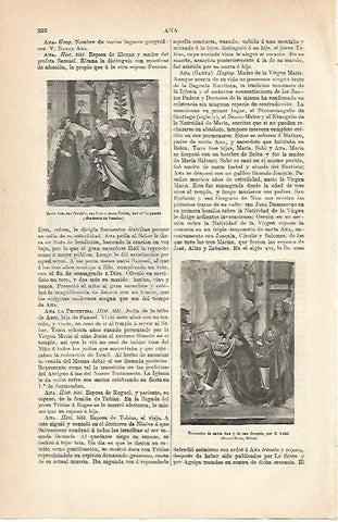 LAMINA ESPASA 5543: Santa Ana san Joaquin y santa Ursula por Carpaccio