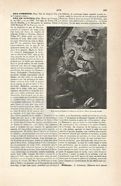 LAMINA ESPASA 5545: Santa Ana y la Virgen por Andres de Las Roelas