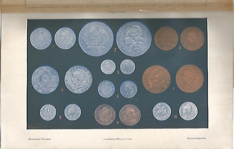 LAMINA ESPASA 5564: Monedas de Argentina (con sobrecubierta explicativa)