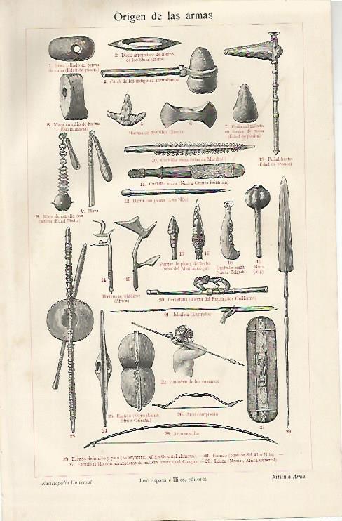 LAMINA ESPASA 5588: Origen de las armas