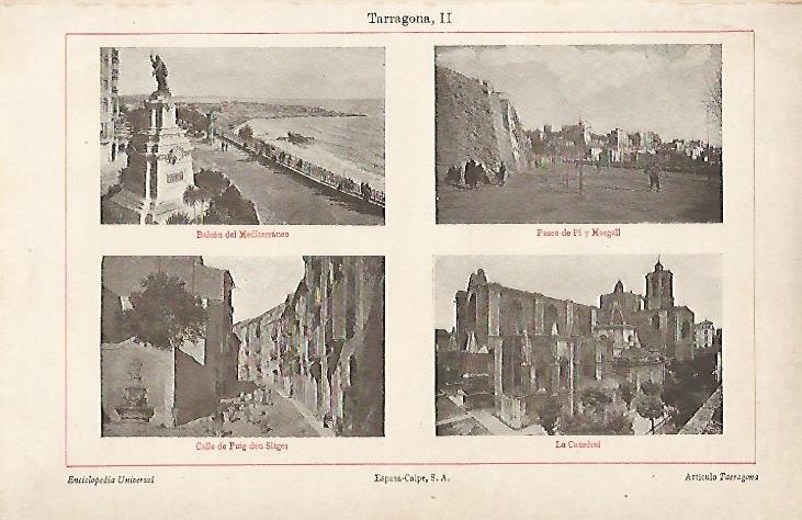 LAMINA ESPASA 5744: Vistas varias de Tarragona