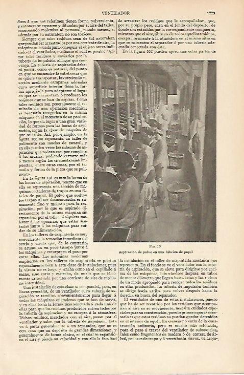 LAMINA ESPASA 5883: Aspiracion de polvo en una fabrica de papel