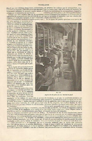 LAMINA ESPASA 5883: Aspiracion de polvo en una fabrica de papel