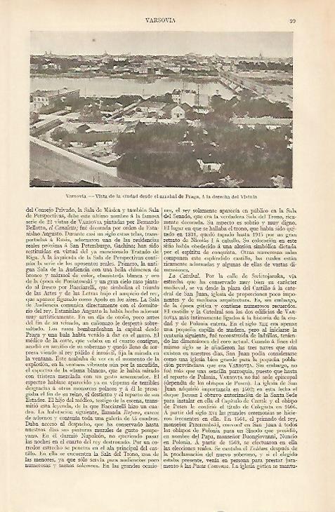 LAMINA ESPASA 5895: Vista de Varsovia