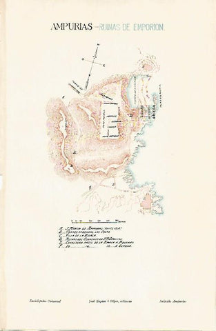 LAMINA ESPASA 5536: Mapa de Empuries Girona