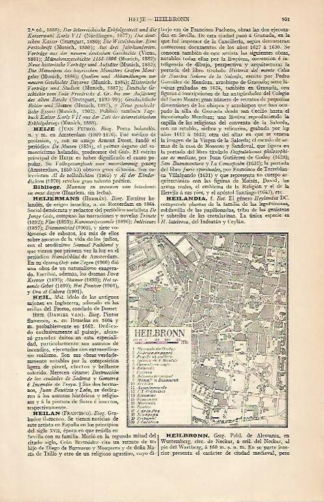 LAMINA ESPASA 515: Plano de Heilbronn Alemania
