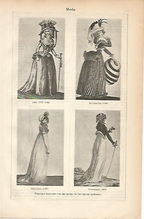 LAMINA ESPASA 5299: Moda francesa del siglo XVIII