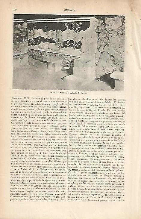 LAMINA ESPASA 5221: Sala del trono del palacio de Knossos en Creta Grecia