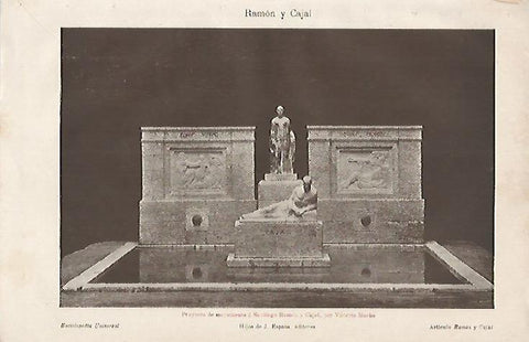 LAMINA ESPASA 5044: Proyecto de monumento a Ramon y Cajal por V. Macho