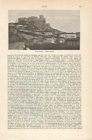 LAMINA ESPASA 5971: Vista de Velez Blanco Murcia