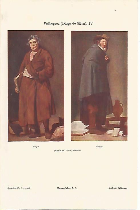 LAMINA ESPASA 5968: Esopo y Menipo por Velazquez