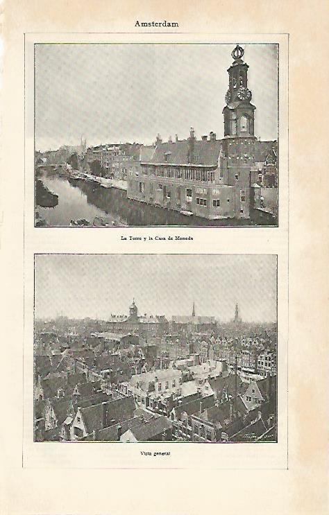 LAMINA ESPASA 5539: Vistas de Amsterdam Holanda