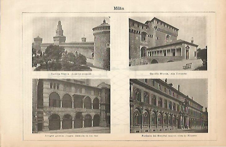 LAMINA ESPASA 5157: Edificios de Milan